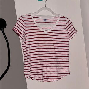 Old Navy Red Fitted Crop Tee